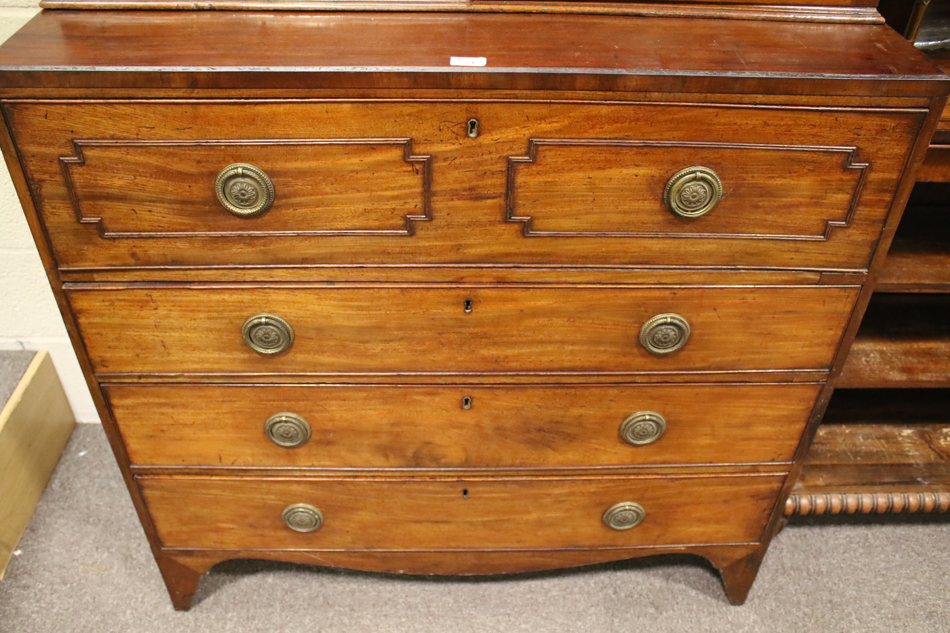 A Regency Mahogany Secretaire Bookcase, - Image 2 of 4