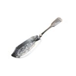 A William IV silver fiddle pattern fish slice.