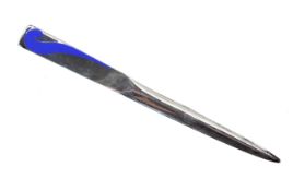 A silver and enamel letter opener.