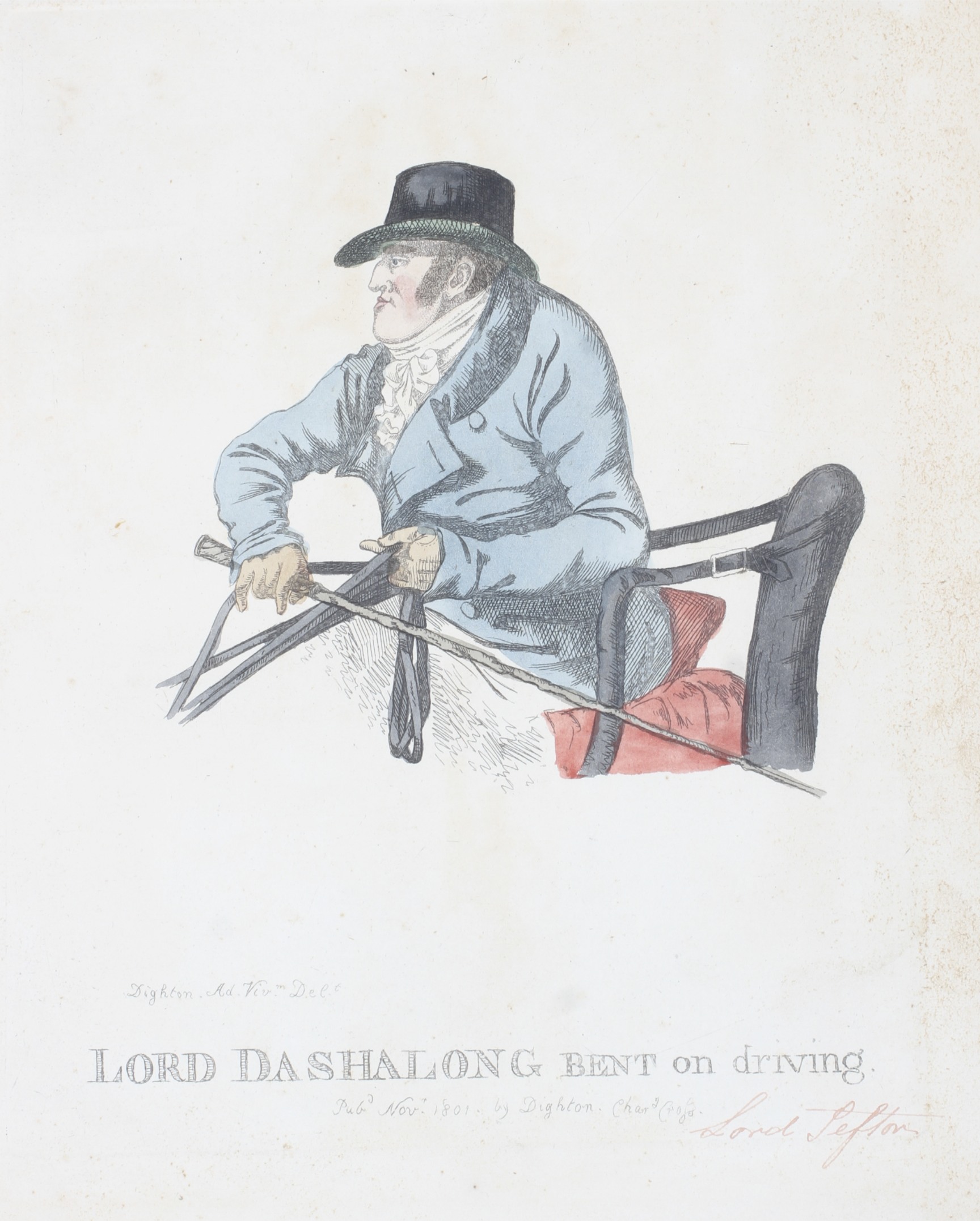 After Robert Dighton (1752-1814), caricaturist, printmaker, etc, two handcoloured engravings. - Image 3 of 4