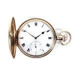 Minerva, a 9ct rose gold hunter-cased keyless pocket watch, circa 1924. No.