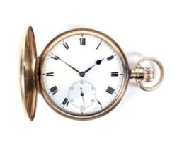 Minerva, a 9ct rose gold hunter-cased keyless pocket watch, circa 1924. No.