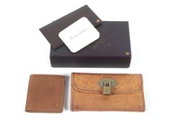 A Mulberry natural grain tan leather wallet and purse.