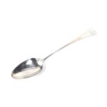 A George III silver old English pattern serving spoon.