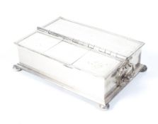 A silver-plated 'Treasury' ink stand.