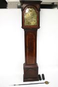 A 19th century longcase grandfather clock 'Thomas Haden, Dudley'.