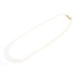 A vintage Mikimoto cultured-pearl single row necklace.