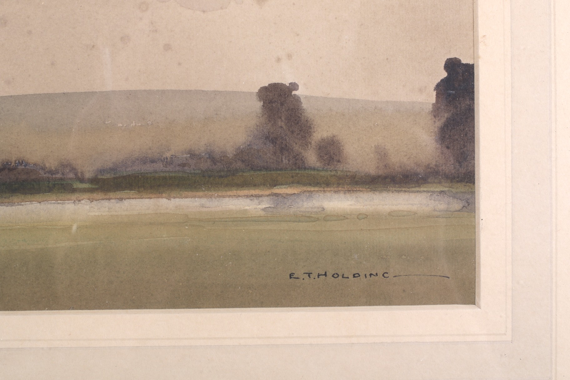 Edgar Thomas Holding (1870-1952), watercolour, 'Passing Storm Sussex'. - Image 3 of 3