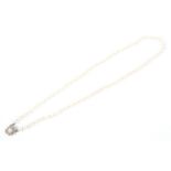 A Mikimoto cultured-pearl single row necklace. The 72 uniform 5.5-5.
