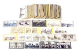A large collection of stereographic view cards.