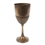 A Victorian silver goblet shaped trophy cup.