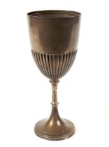 A Victorian silver goblet shaped trophy cup.