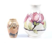 Moorcroft - a baluster shaped vase.