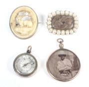 A small collection of early 19th century and later jewellery including a late George III gold and