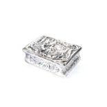 A George III silver pocket snuff box.