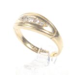 A late Victorian 18ct gold and diamond five stone ring.