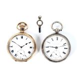 Two open face pocket watches, comprising; John Williams Carmarthen,