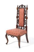 A Victorian mahogany chair.
