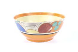 An Art Deco 'Picasso Melon’ pattern bowl with hand painted decoration.