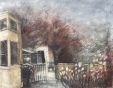 Costas Mikellides (1938-2019 ) MSIA, FCSD, watercolour, Horsecombe House, Combe Down,