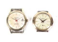 Corona, a gentleman's 9ct gold round wrist watch, circa 1960(?). No.