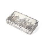 A 19th century Imperial Russian silver and niello rectangular snuff box.