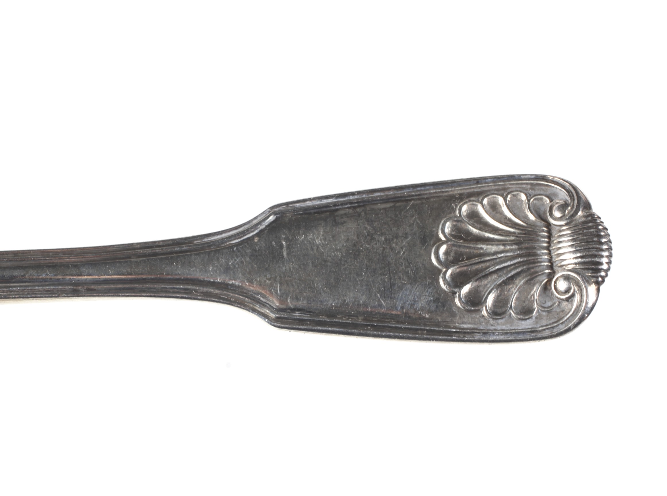 A set of twelve William IV silver fiddle, thread and shell table forks. - Image 2 of 3