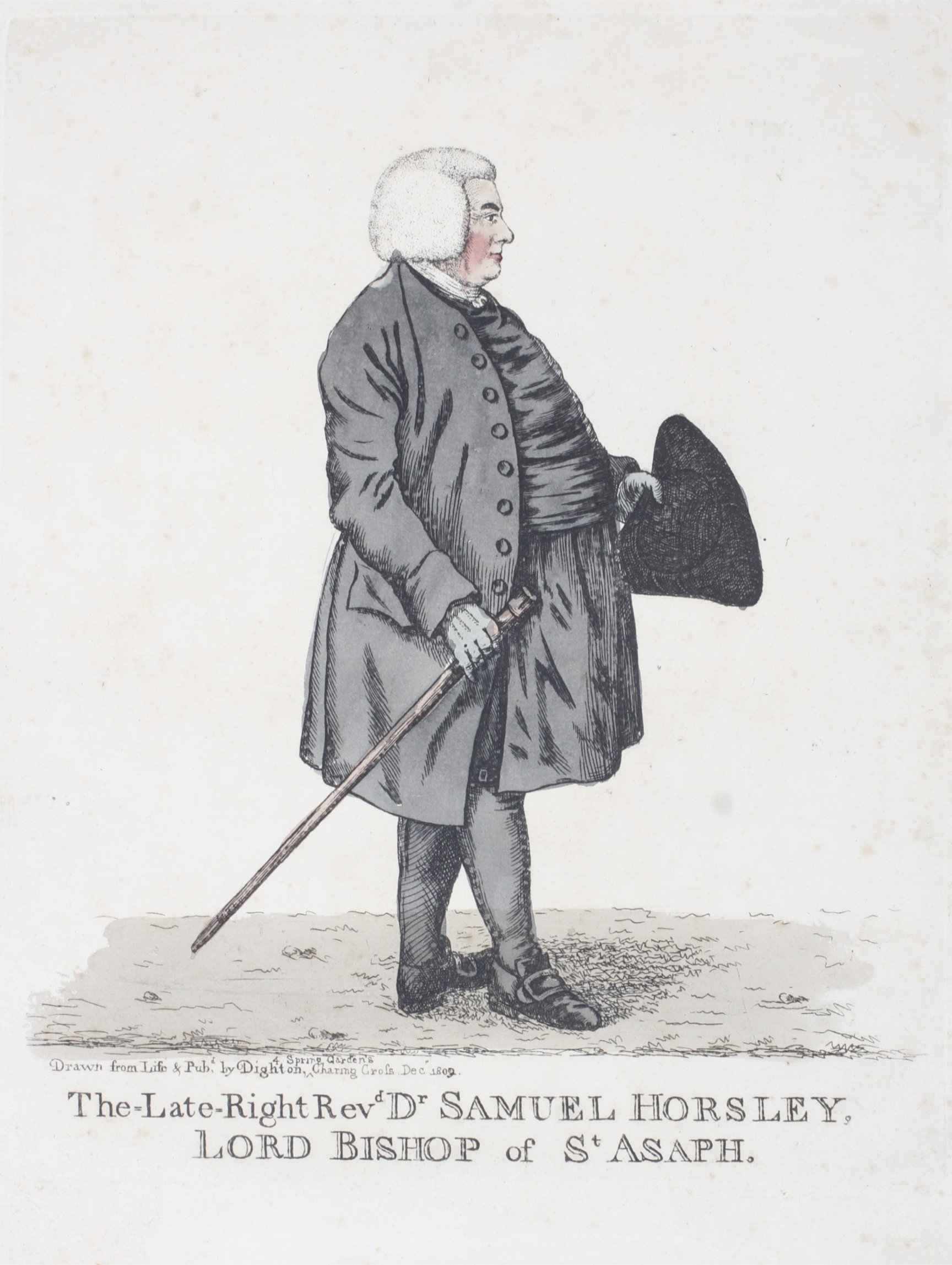 After Robert Dighton (1752-1814), caricaturist, printmaker, etc, two handcoloured engravings. - Image 4 of 4
