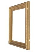 A 19th century gilt painted framed over mantel mirror. 92.5cm high x 119.5cm wide x 8.