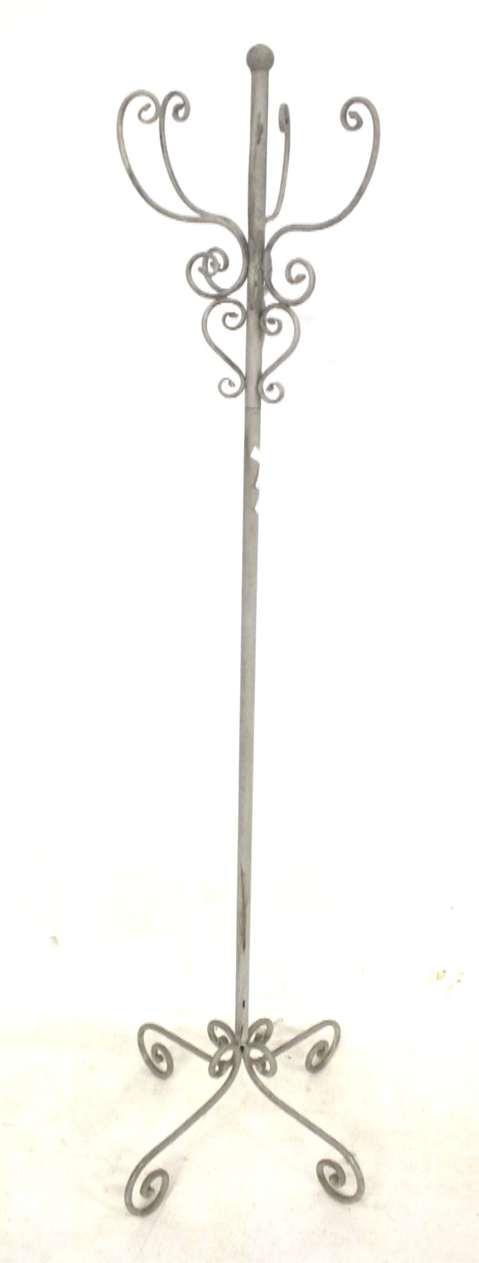 A contemporary painted metal coat hat stand.