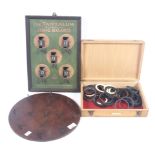 Two vintage ring quoits board wall mounted games. Including 'Tantalum Revolving Ring Board', etc.