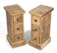 A pair of Indigo Furniture bedside chest of drawers.