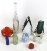 A collection of glassware. Including a penguin and a scent bottle. Max.