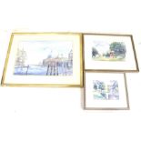 Three Gordon Cox watercolours. Including 'Venice', dated 1994, all signed, Max.