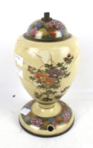 A 20th century Satsuma lamp base.