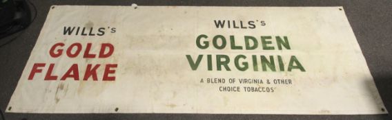Will's Golden Virginia Gold Flake tobacco advertising canvas.