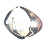 Givenchy, a vintage gold-plated abstract brooch of abstract open oblong form. Approx. 7.