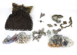 An assortment of costume jewellery and ladies accessories.