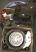 A collection of vintage silver plate and metal ware items.