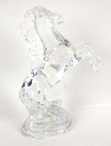 A Waterford crystal prancing horse ornament.