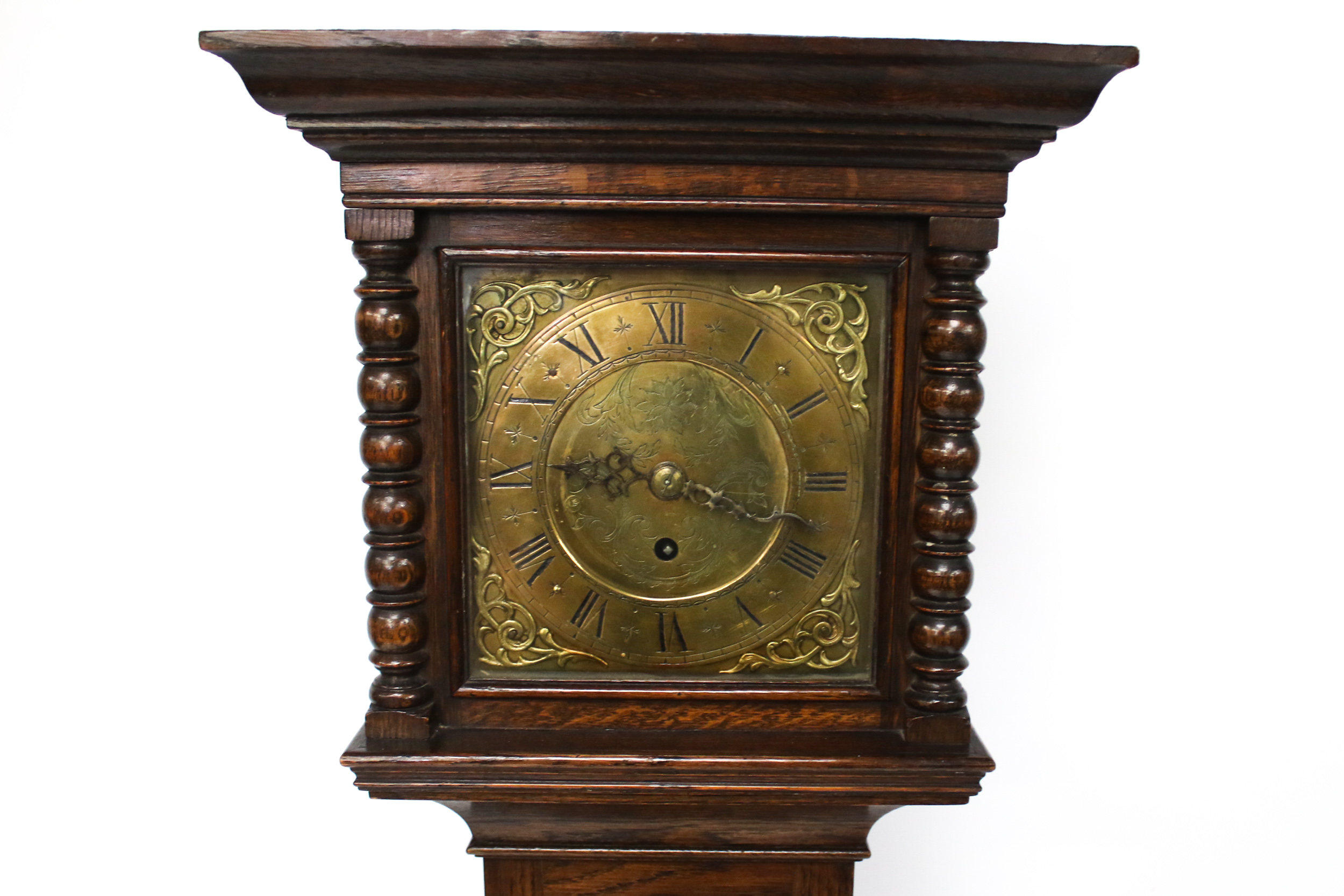 A 20th century grandmother clock with a 30 hour fusee movement. - Image 3 of 4