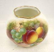 A Royal Worcester wrythen moulded bud vase by Leighton Maybury.