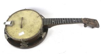 A 'Melody Junior' ukelele banjo.