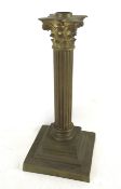 Corinthian column brass lamp stand.