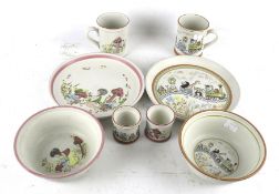 A collection of Denby 'Safari' and 'Dream Weavers' nursery ceramics.