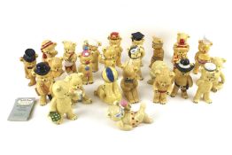 A collection of Danbury Mint Teddy bears by Pam Storey.