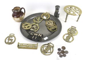 An assortment of metalware.