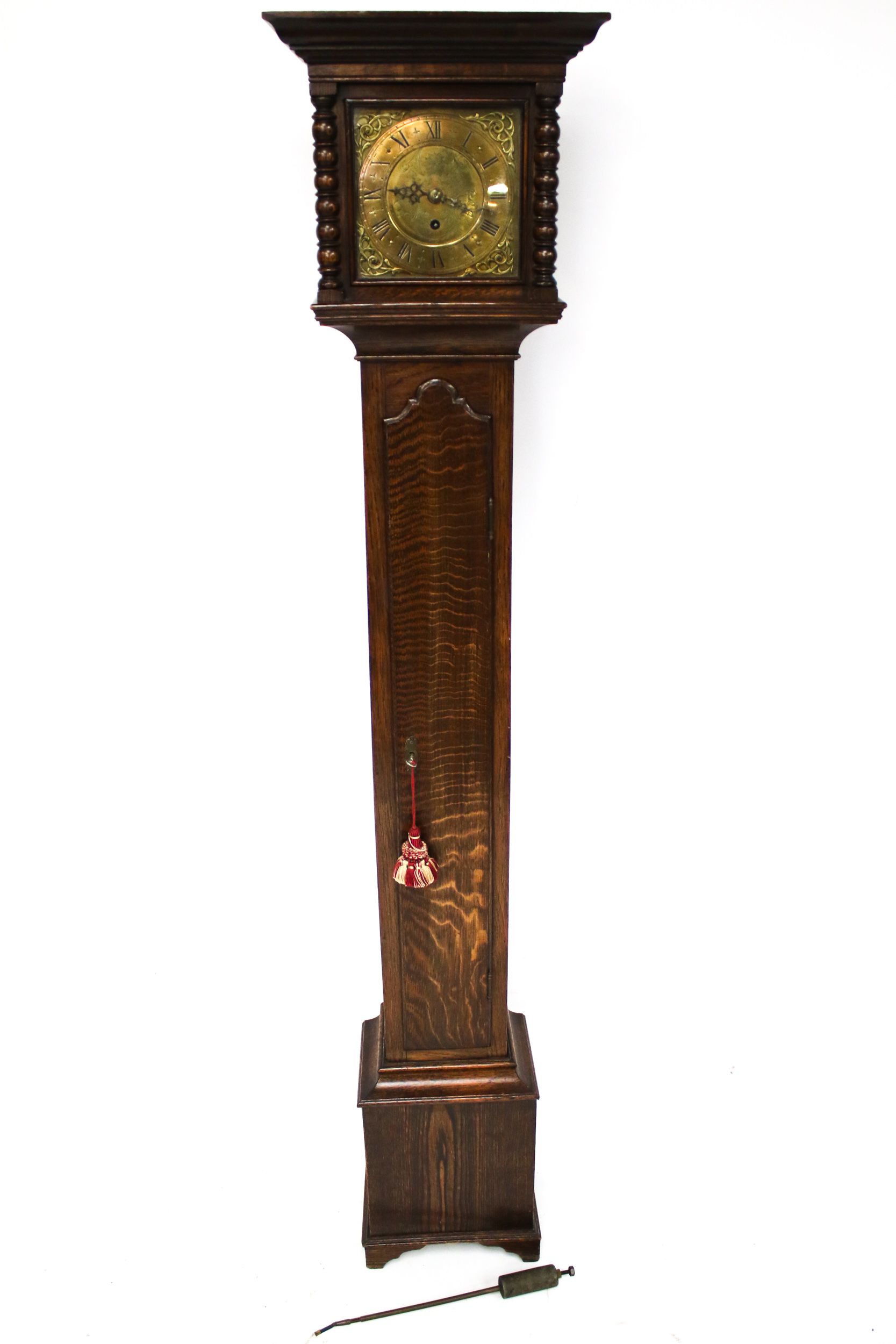 A 20th century grandmother clock with a 30 hour fusee movement.