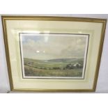 Susan Jackman - signed limited edition print 'The Cuckmere, Sussex'. No 155/850. Framed and glazed.