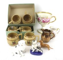 A collection of early 19th century and later ceramics.